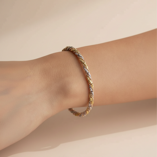 Dorika Armband | 925 Silber Dreifarbig