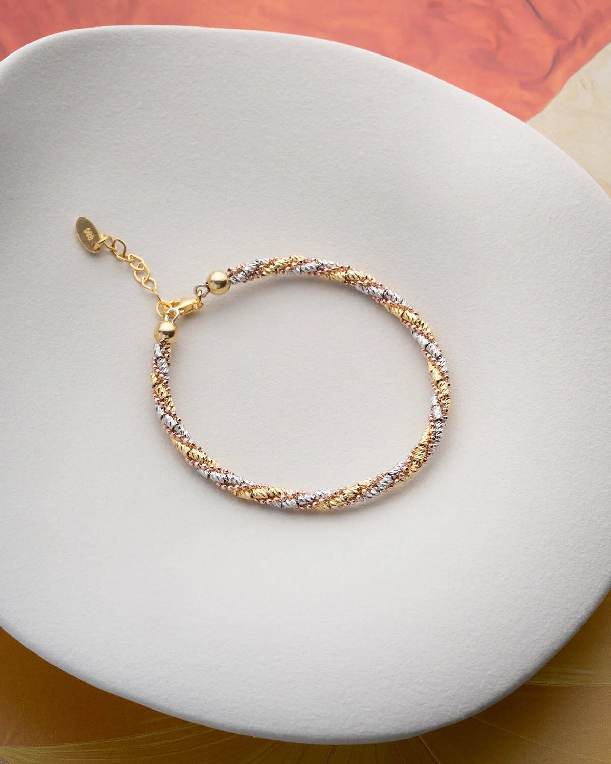 Dorika Bracelet | Three-Tone 925 Sterling Silver