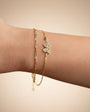 Doppelarmband mit Schmetterling | 925 Silber