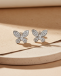 Schmetterling Ohrstecker mit Zirkonia | 925 Silber