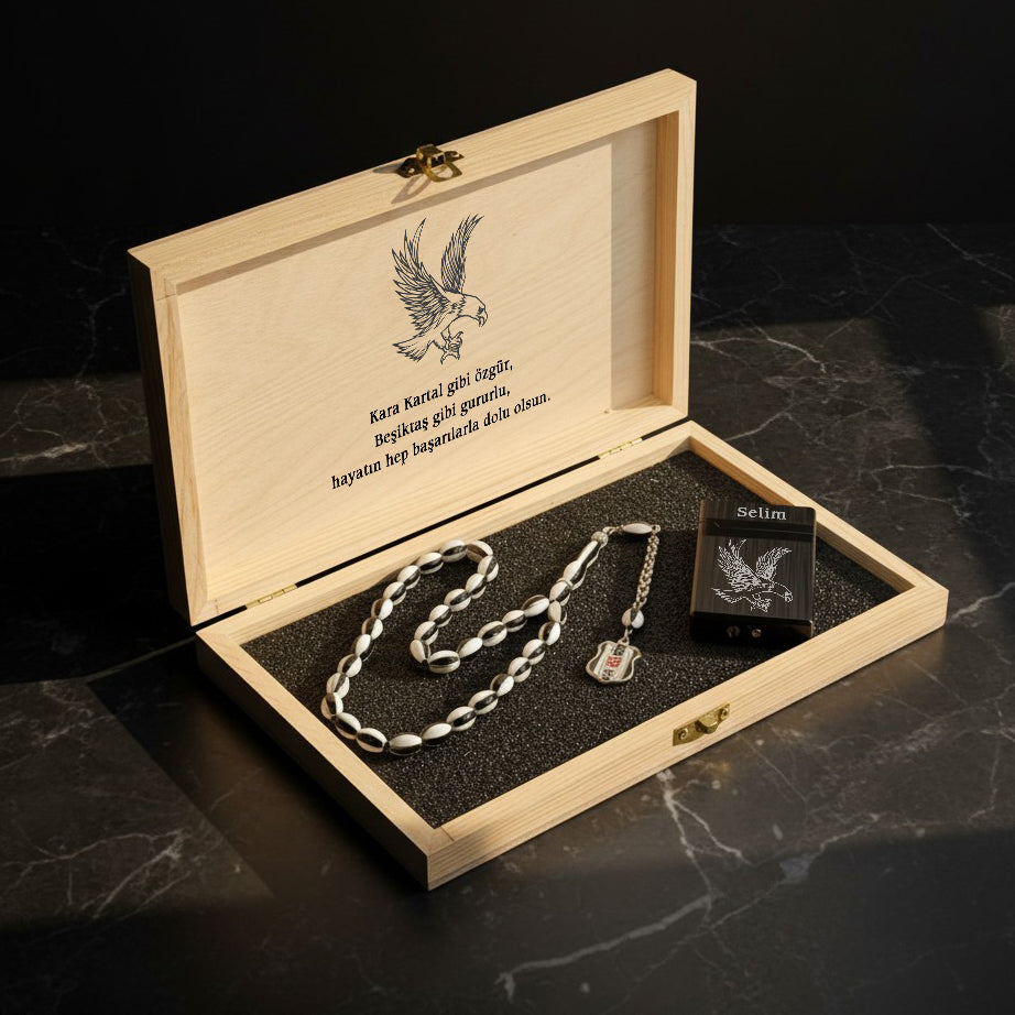 Beşiktaş Karakartal Tesbih and Lighter Gift Set