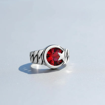 Ay Yıldız 925 Ayar Gümüş Yüzük