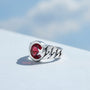 Mond Stern 925 Sterling Silber Ring