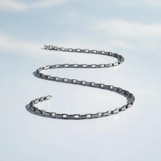 925 Ayar Gümüş Oksitli Erkek Halat Zincir