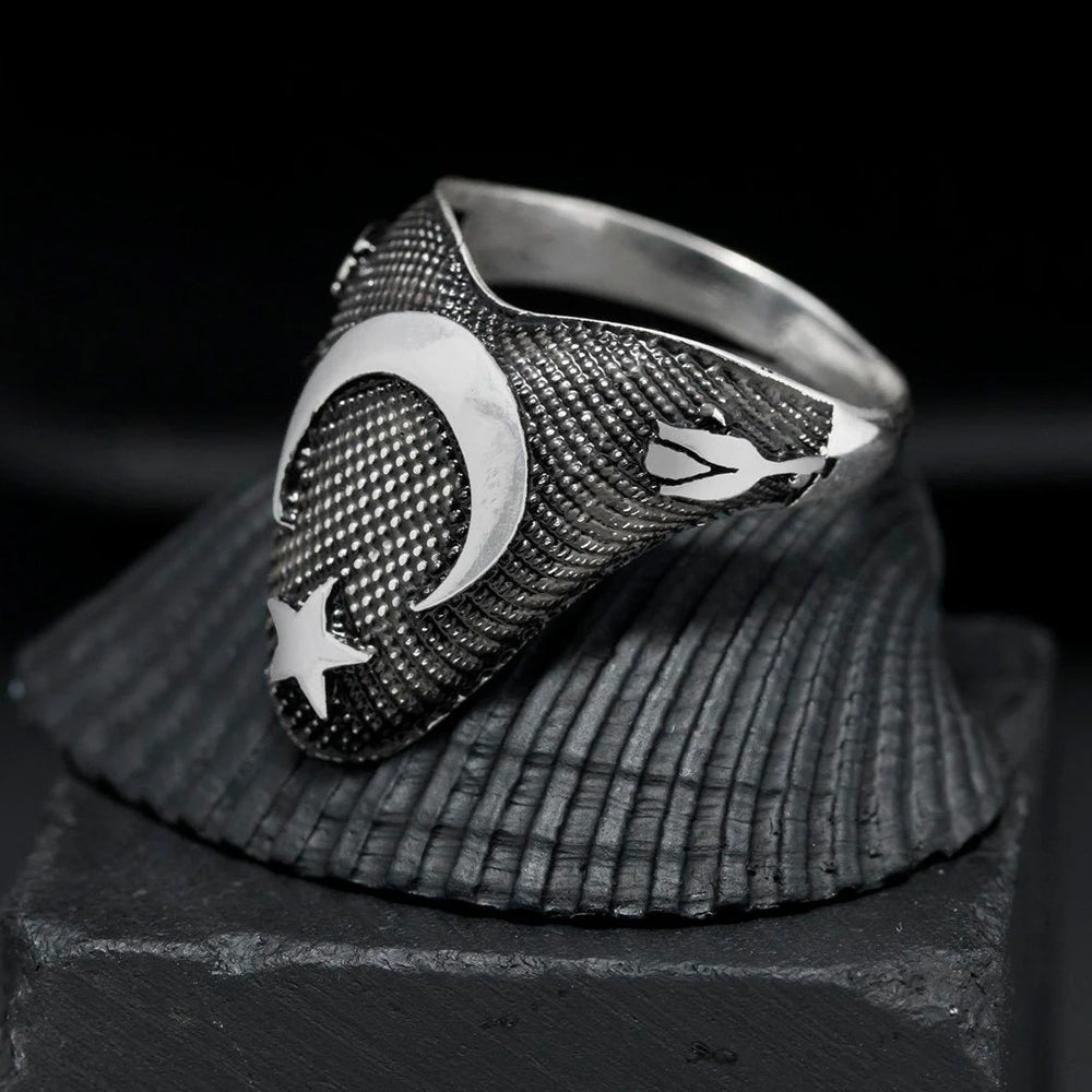 925 Ayar Gümüş Erkek Zihgir Okçu Yüzüğü