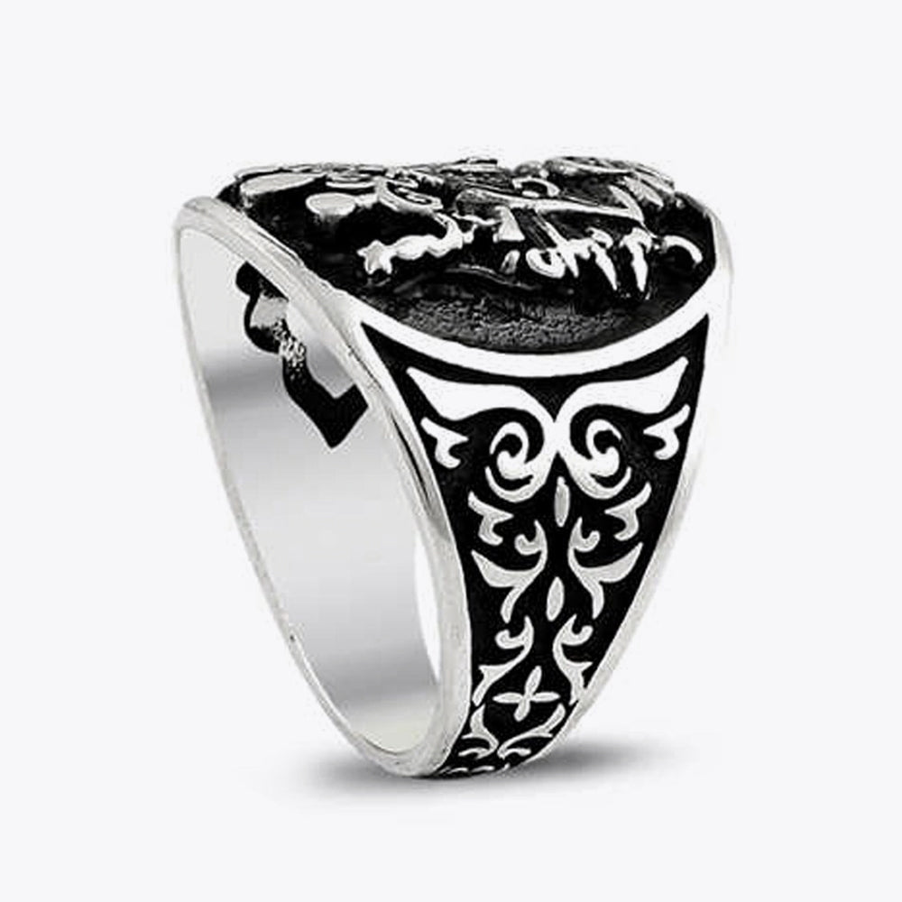 Osmanlı Armalı Erkek Gümüş Yüzük