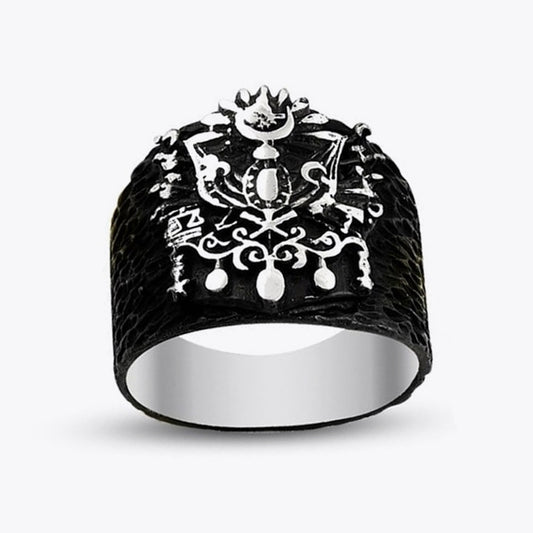 Osmanlı Armalı Erkek Gümüş Yüzük