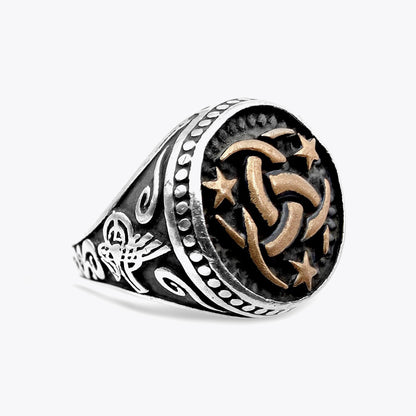 Osmanlı Tuğralı Erkek Gümüş Yüzük