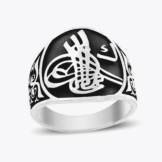 Osmanlı Tuğralı Erkek Gümüş Yüzük