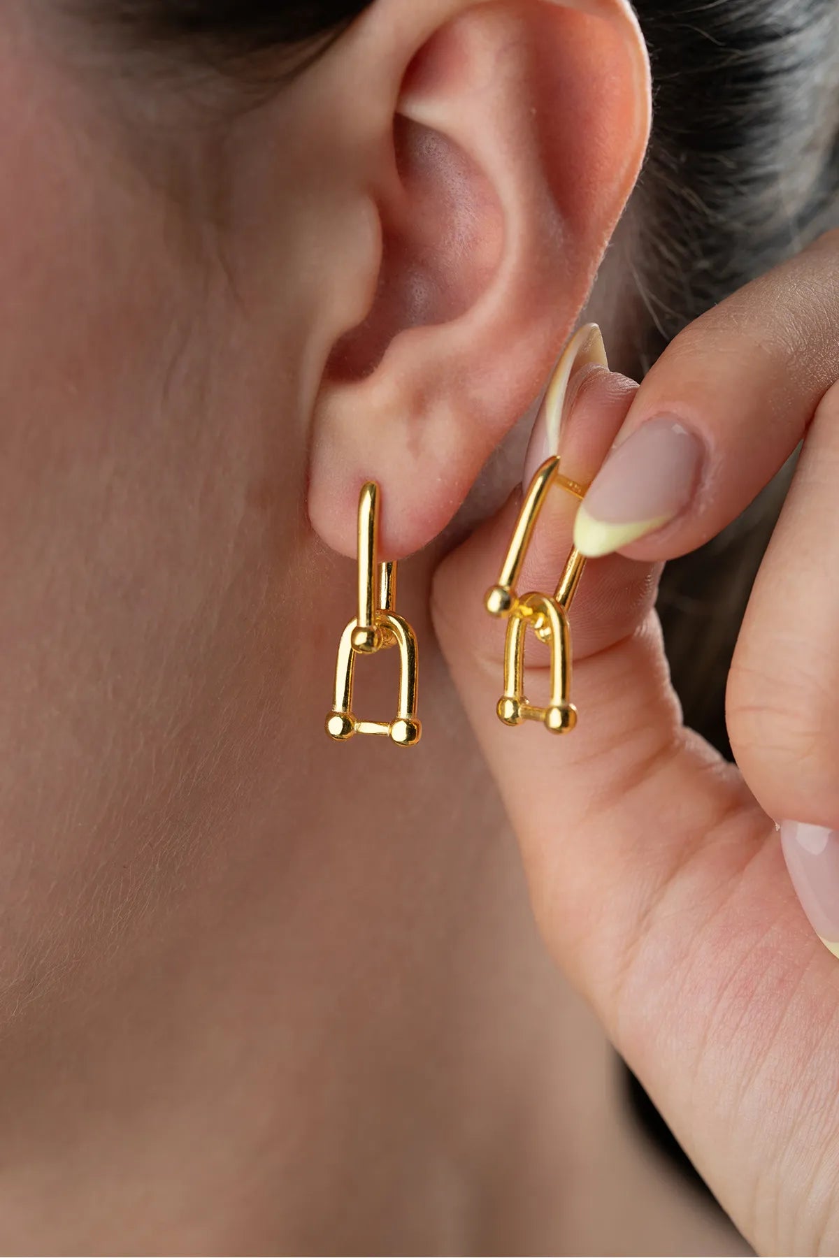 Geometric Dangle Earrings – 925 Sterling Silver