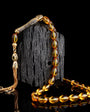 Honey Color Fire Fire Amber Tesbih - 925 Sterling Silver