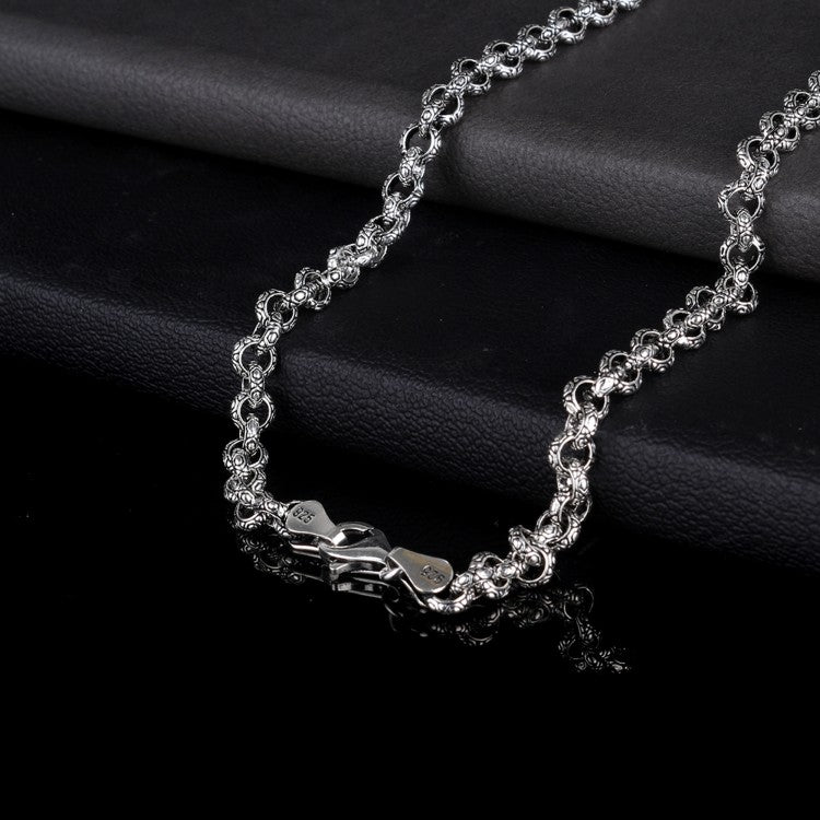 925 Ayar Gümüş El İşi Doch Zincir Kolye