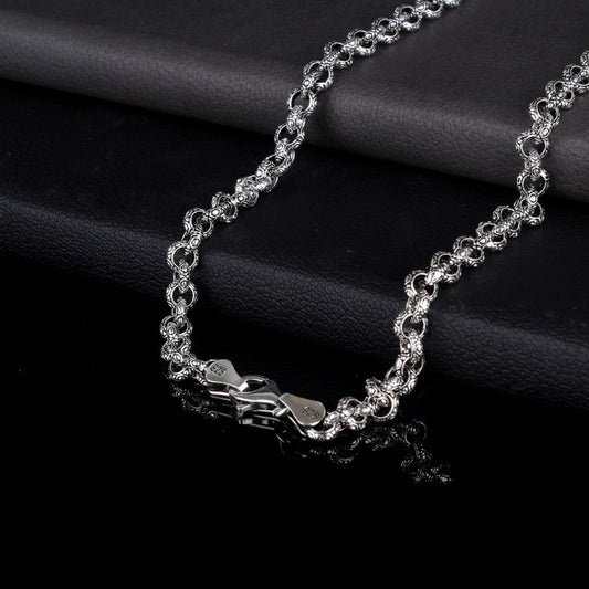 925 Ayar Gümüş El İşi Doch Zincir Kolye