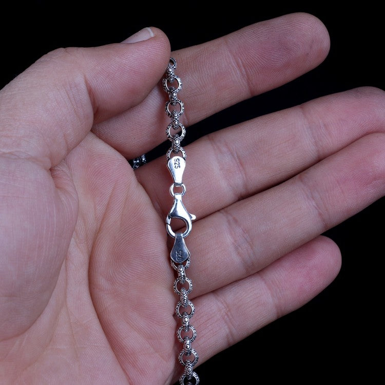 925 Ayar Gümüş El İşi Doch Zincir Kolye