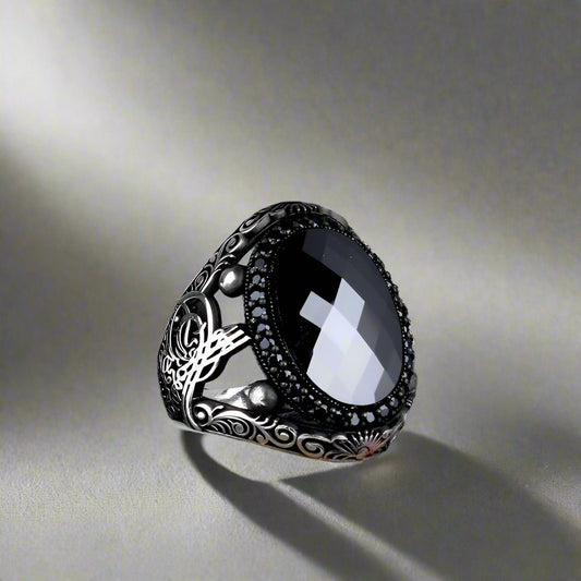 Osmanische Tugra Herrenring 925er Silber