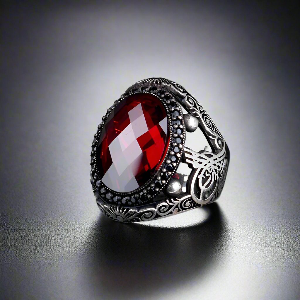 Osmanische Tugra Herrenring 925er Silber