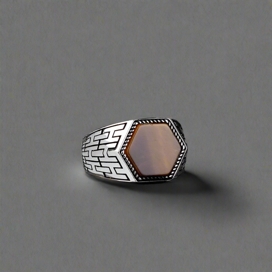 925 Sterling Silver Ring with Tiger Eye Stone