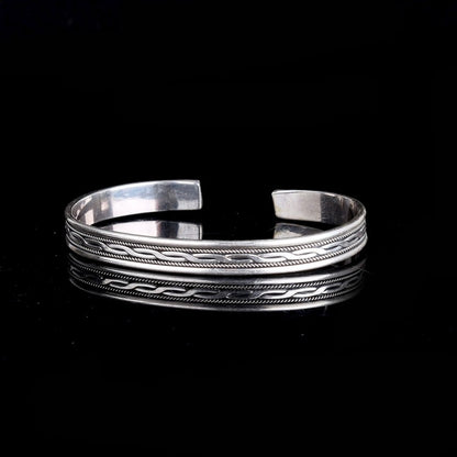 925 Bracelet mâle en argent sterling avec motifs