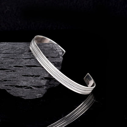 Bracelet pour hommes à motifs d'armure 925 Sterling Men