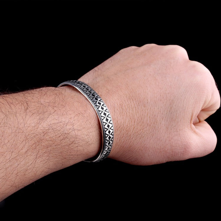 925 Sterling Silver Bangle Bracelet (10 mm)