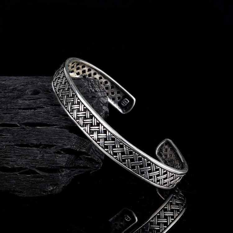 925 Sterling Silver Bangle Bracelet (10 mm)