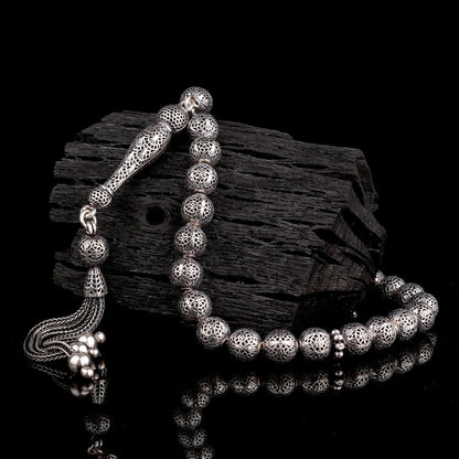 925 Ayar Gümüş Fizyon Model Tesbih (Bilek Boy)