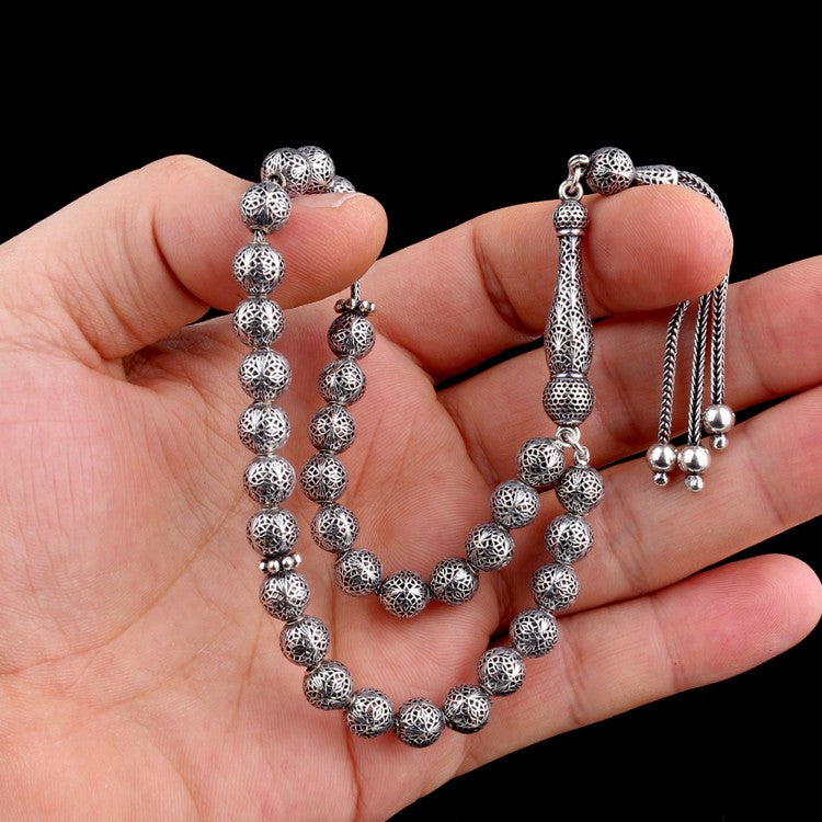 925er Silber Gebetskette – Fizyon Modell (Handgelenkgröße)