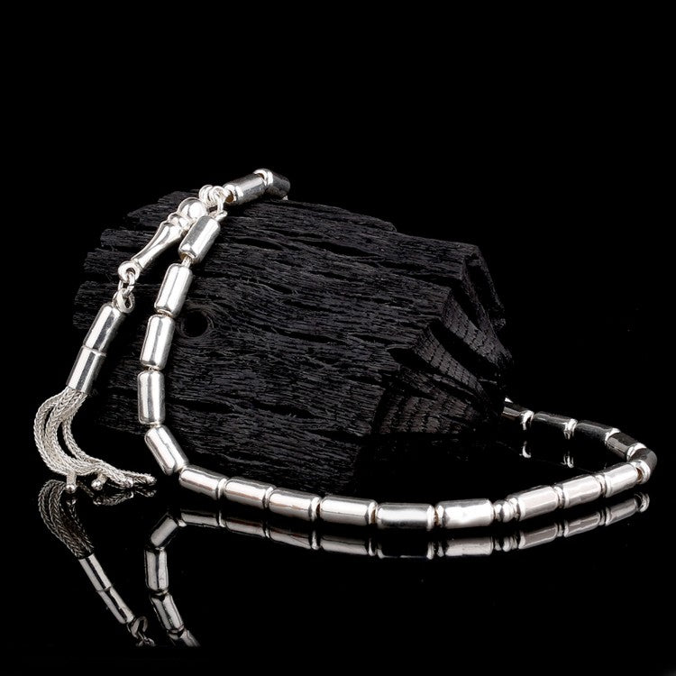 925 Sterling Silver Capsule Cut Misbaha-Tesbih
