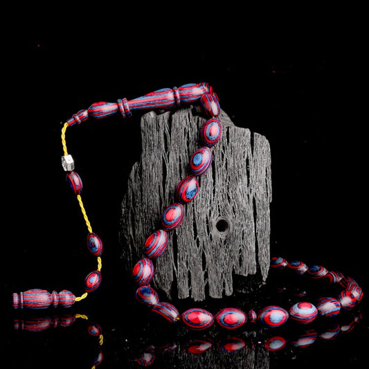 Barrel-Cut Camphor Wood Model Prayer Beads