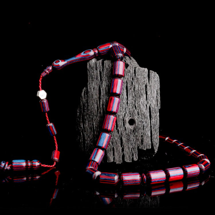 Capsule-Cut Camphor Wood Model Prayer Beads