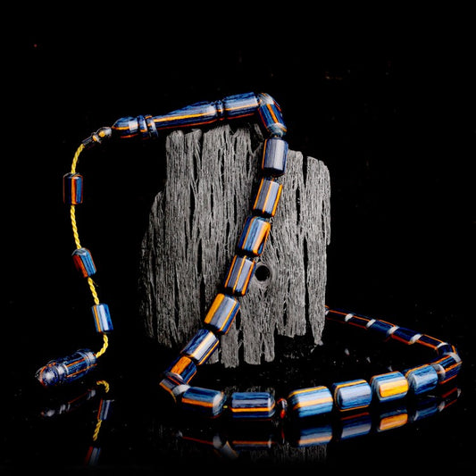 Capsule-Cut Camphor Wood Model Prayer Beads