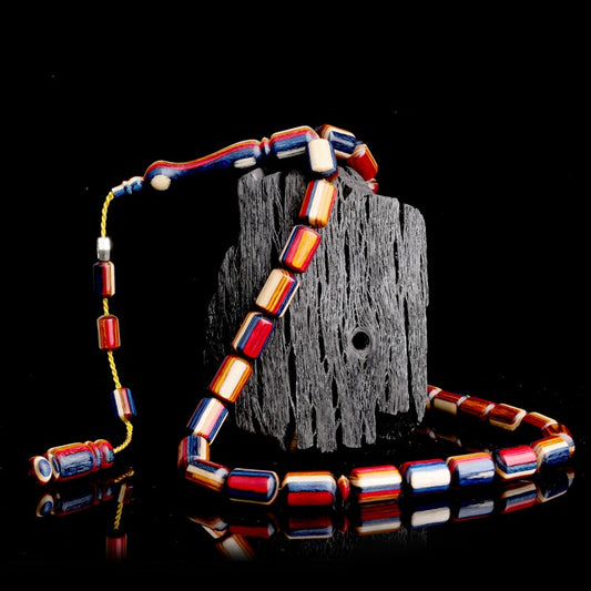 Capsule-Cut Camphor Wood Model Prayer Beads