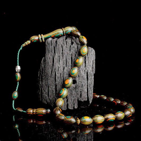 Barrel-Cut Camphor Wood Model Prayer Beads