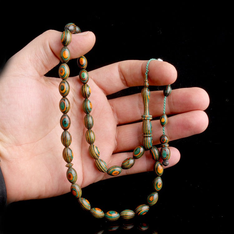 Barrel-Cut Camphor Wood Model Prayer Beads