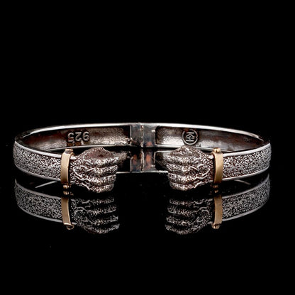 Silver Fist 925 Bracelet pour hommes en réglage