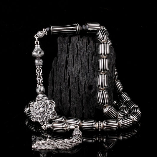 Efe Tesbih – 925er Silber mit Oltu-Stein aus Erzurum