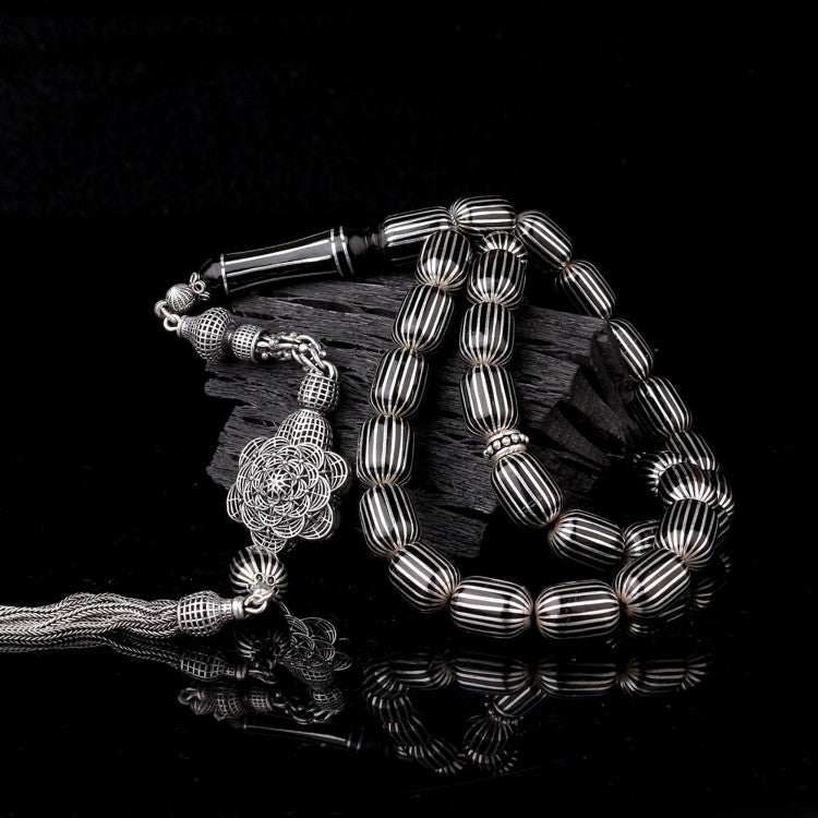 Efe Tesbih – 925er Silber mit Oltu-Stein aus Erzurum