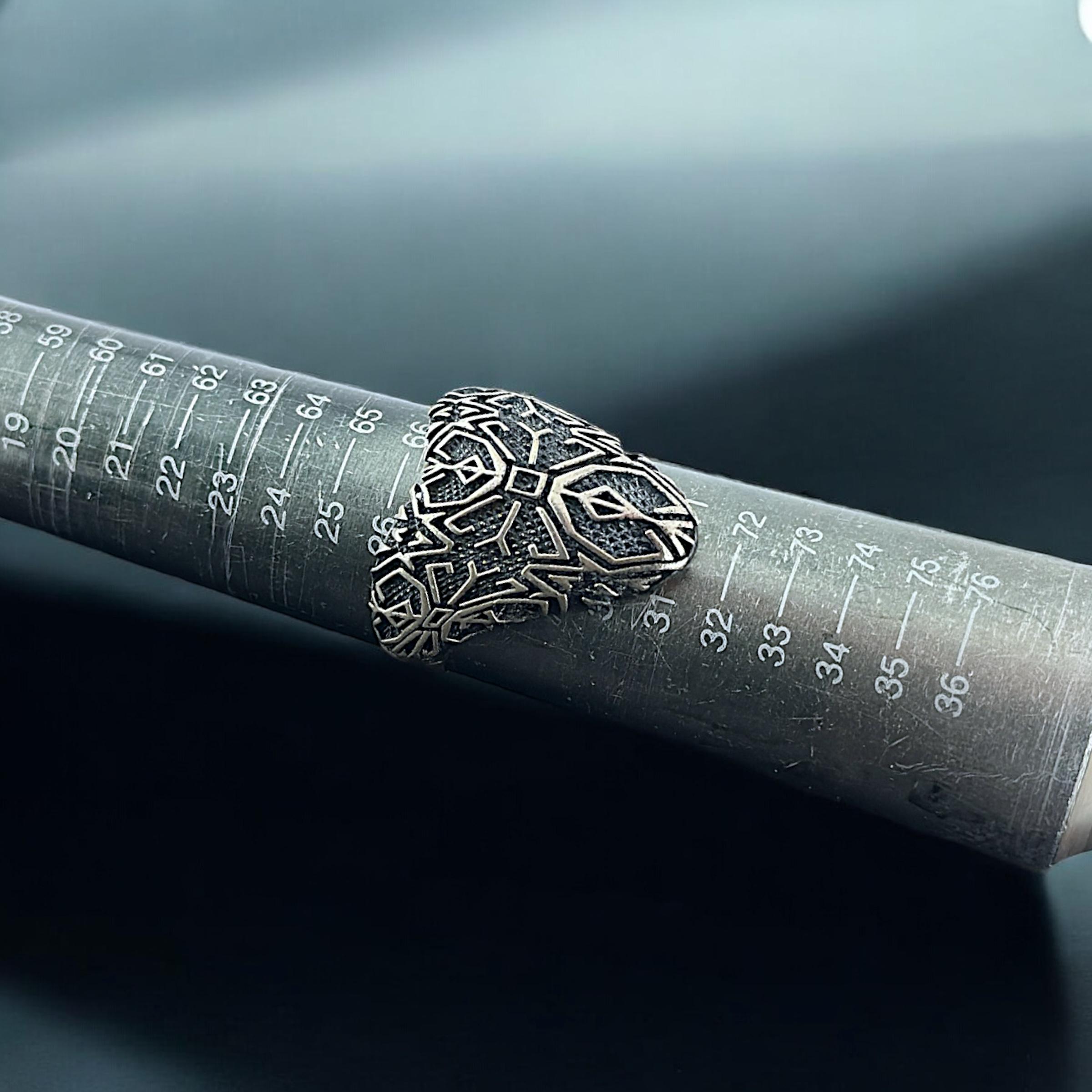 925 Sterling Silver Men's mind archer ring