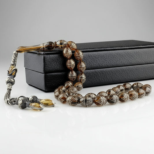 Special Design Fire Amber Prayer Beads – Kazaz Tassel