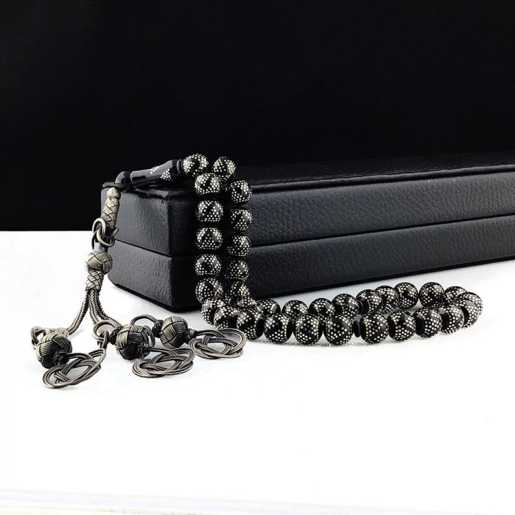 Black Fire Amber Rosary – Kazaziye with Tassels