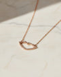 Rose Gold Dudak Model Taşlı Kolye