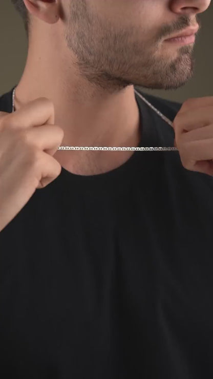 925 Sterling Silver Gourmet Chain Set (Necklace + Bracelet)